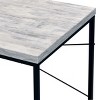 INFURNIC Writing Desk Industrial Rectangular Desk with Faux Concrete Top and Silver Metal Sled Base for Office, White Black, 22"*47"*28" - 4 of 4
