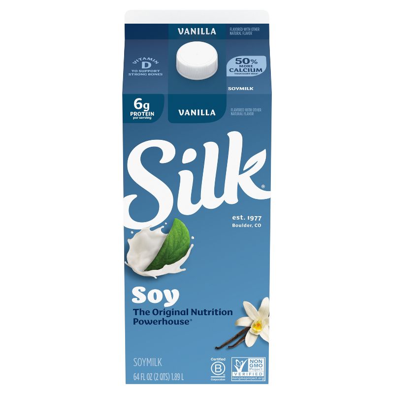 Silk Vanilla Soy Milk - 0.5gal, 3 of 11