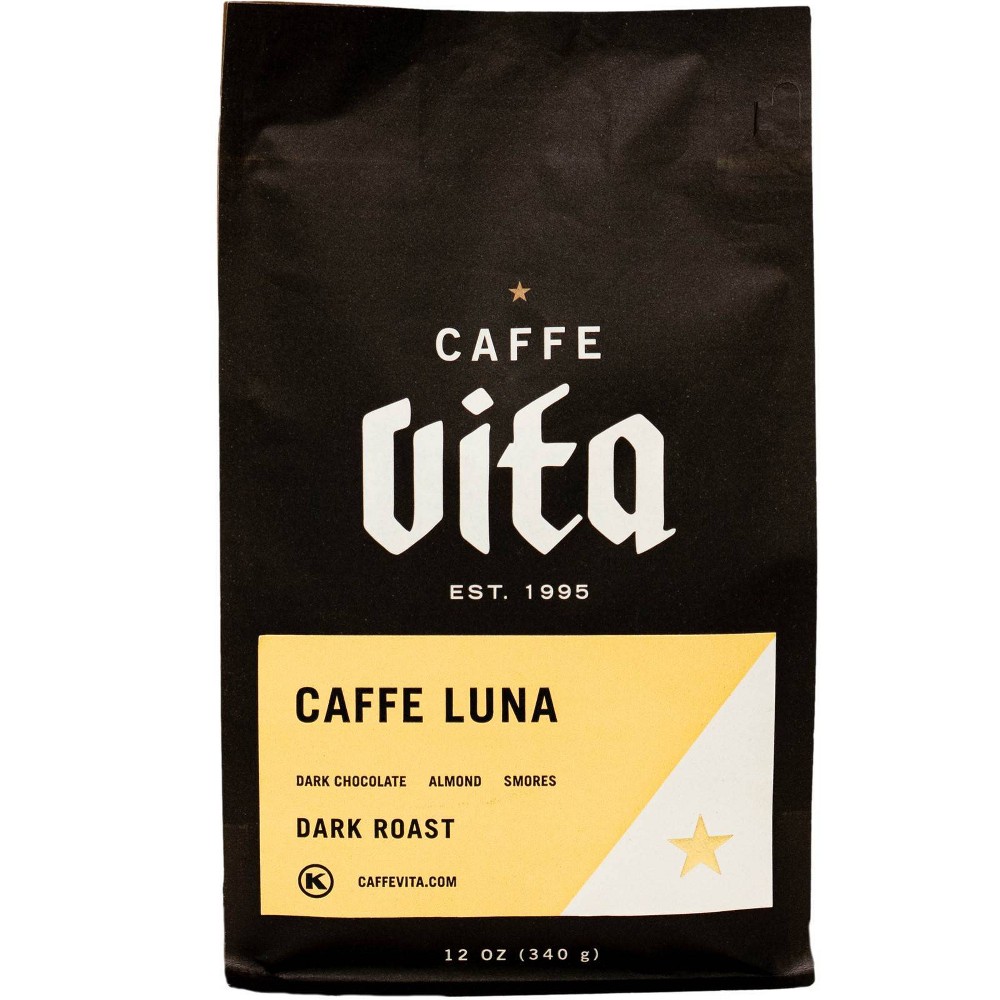 Photos - Coffee Caffe Vita Luna Medium Dark Roast Whole Bean  - 12oz
