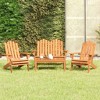 vidaXL Solid Acacia Wood Adirondack Patio Lounge Set - Wooden Outdoor Garden Bench and Table - Rustic Brown - 2 of 4
