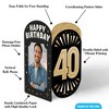 Big Dot of Happiness 40th Birthday Photo Holder Centerpieces, 4x6 Picture Display Box, Black & Gold Table Decoration for Adult Birthday Decor, 8 Count - 4 of 4