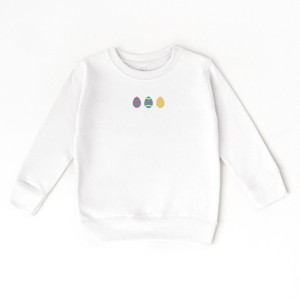The Juniper Shop Embroidered Easter Eggs Toddler Sweatshirt - 1 of 4