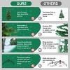 Green Artificial Christmas Tree with PE/PVC Mixed Branches, Warm White LED Lights, Fireproof PVC Material, Hinged Foldable Design with Sturdy Base - 2 of 4