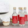 Big Dot of Happiness Red and Gold Friendsmas - Mini Wine and Champagne Bottle Label Stickers - Friends Christmas Party Favor Gift - Set of 16 - 3 of 4