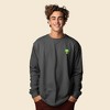 Dalix Alien Embroidered Cotton Classic Fit Long Sleeve Crewneck Tee Shirt Mens - 2 of 4