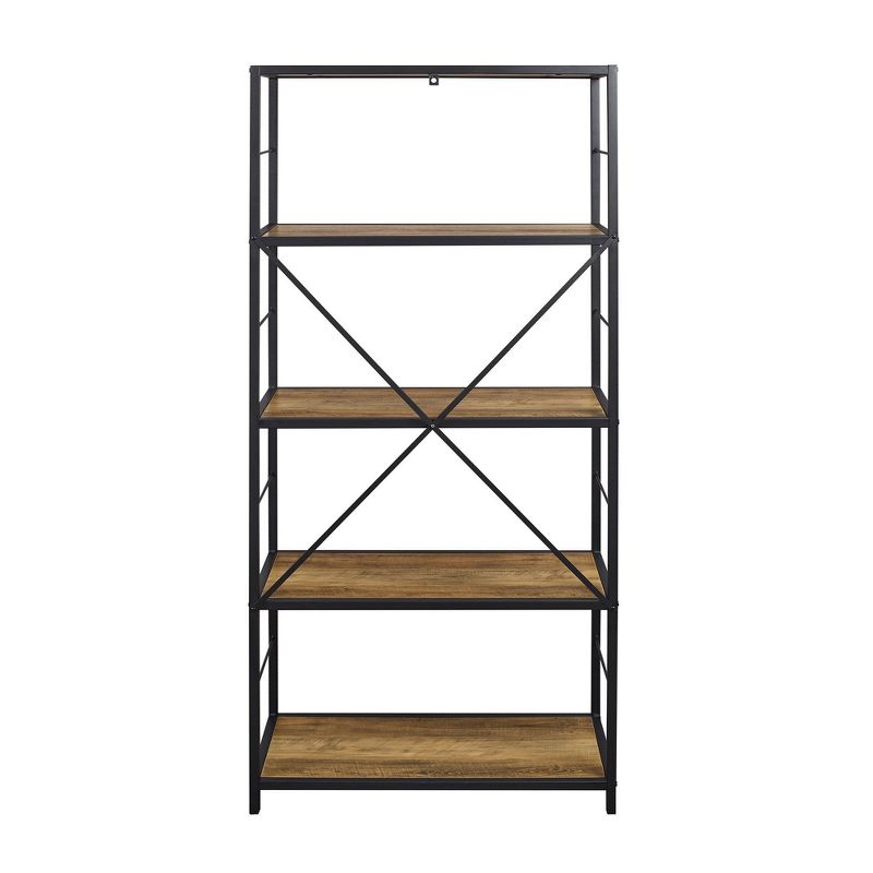 63" 4 Shelf Industrial Transitional Tall Bookshelf - Saracina Home, 6 of 8