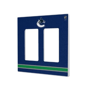 NHL Western Conference Teams Stripe Hidden-Screw Light Switch Plate for Double Rocker - 1 of 4