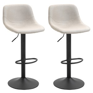 Vatros Adjustable Bar Stools, Swivel Bar Height Chairs Barstools Padded with Back for Kitchen, Counter Stools Set of 2 - 1 of 4