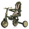 VYNXARIA 7-in-1 Baby Tricycle, foldable with adjustable parent handle, removable pedal, canopy, guardrail, Baby Walker Balance Bike, dark green - 3 of 4