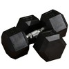 Soozier Hex Rubber Free Weight Dumbbells Set in Pair with Steel Handles 12lbs/Single Hand Weight for Strength Workout Training - 4 of 4