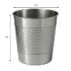 happimess Riley Modern Classic Hammered Steel Accent 2-Gallon Wastebasket - 4 of 4