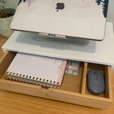 White Monitor Stand With Drawer - Brightroom™ : Target