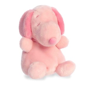 Aurora Mini Spring Snoopy Palm Pals Peanuts Adorable Stuffed Animal Pink 5" - 1 of 4