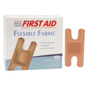 American White Cross Finger and Knuckle Bandages, 1.5 in x 3 in, 100 Count, 1 Pack - 1 of 3