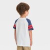 OshKosh B'gosh Toddler Boys' Short Sleeve Henley T-Shirt - Cream/Navy Blue - 2 of 3