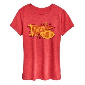 Women's - Instant Message - Tailgate Champions Short Sleeve Graphic T-Shirt - 1 of 4