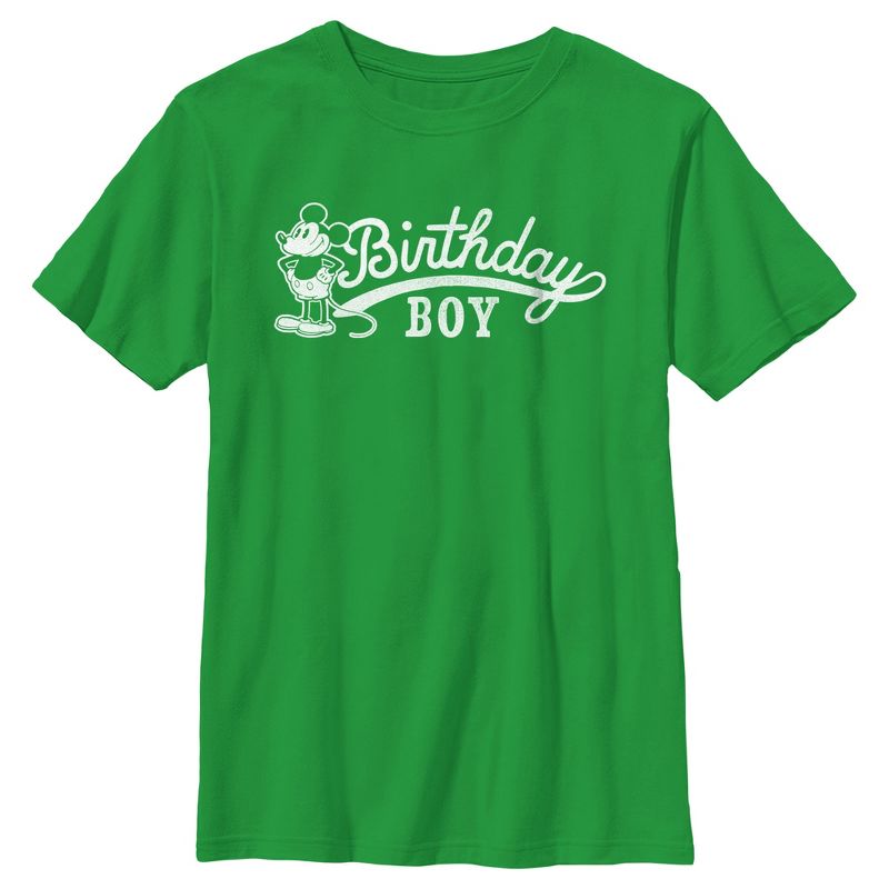 Boy's Mickey & Friends Retro Birthday Boy T-Shirt, 1 of 5