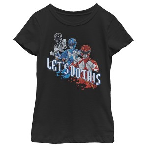 Girl's Power Rangers Let's Do This Team T-Shirt - 1 of 3
