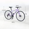 VisioGear Bicycles, 27.5 Inch Road Bike for Women and Men, 7 Speed Road Bike, Purple, 64.57"*25.19"*37.79" - 2 of 4