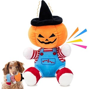 Halloween Dog Squeaky Toy - Pumpkin Plush Chew Toy, Durable Stuffed Toy for Small, Medium & Large Breeds, Festive Halloween Pet Toy - 1 of 1