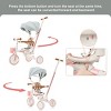 TopComfy Infant Seats Baby Tricycle With Removable Adjustable Push Rod Removable Pedal Canopy and Guardrail for Baby, Pink, 21.26"*12.2"*8.27" - 4 of 4