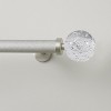 Home Mart Goods Clear Ball Bubbles Silver Modern Curtain Rod For Windows (66" - 120") - 2 of 3