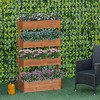 Outsunny 4-Tier Raised Garden Bed, Vertical Flower Pots Rack with Adjustable Angle, Freestanding Elevated Wooden Plant Stand for Indoor Outdoor Use - 2 of 4