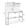 65" Garden Shed Storage Shelves Outdoor Plant Stand Flower Display Rack Wooden Patio Workstation 3-Tier Potting Workbench-The Pop Home - 4 of 4