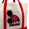 Miami University (Oh) Primary Logo Canvas Tote Bag With External Pocket, Reusable Shoulder Bag for Shopping, School, Beach - 2 of 4