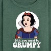 Women's - Disney Princess - You Must Be Grumpy Lightweight French Terry Wide Neck Long Sleeve Graphic Shirt - 2 of 4