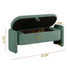 DSVIMOY Ottoman Oval Storage Bench with Large Storage Space for the Living Room, Entryway and Bedroom, Green, 47.24"*16.93"*17.72" - 3 of 4