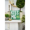 C&F Home 8" x 8" St. Patrick's Day "Kiss Me" Clover Hooked Small/Petite Accent Throw Pillow - 3 of 4