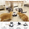3-in-1 Automatic Cat Toys for Indoor Cats, USB Rechargeable Interactive Feather Toys for Multi-cat Family,Rotating Feather Wand (Black) - 2 of 4