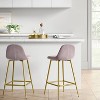 Copley Counter Height Barstool Blush Velvet/Brass - Project 62™ - image 2 of 4