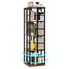 360¡ãRotating Bookshelf, 54 inch Tall Metal Spinning Bookshelf Tower, Industrial Revolving Bookcase, Freestanding Book Shelf Organizer for Living Room - 3 of 4