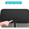60L / 16 Gal Automatic Motion Sensor Trash Can - Hands-Free Smart Garbage Bin with Soft-Close Lid, No Inner Bucket Design,Silver - 4 of 4