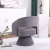 Swivel Accent Chair, Armchair, Round Fabric Barrel Chair, With Armrests, Lazy Sofa, Comfy Chair, Accent Barrel Chair - 3 of 4