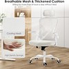 Infurnic Task and Office Chairs, Modern Office Chair with Adjustable Lumbar Support and Armrests, for Home and Office, White, 23.43"*23.43"*56.69" - 4 of 4