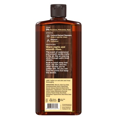 Every Man Jack Naturally Derived Men's Body Wash - Vanilla + Cedar - 16.9 fl oz: Hydrating, Gel, Normal Skin
