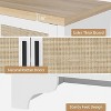 Bohemian Rattan Storage Cabinet with 4 Doors - Natural Woven Console Table for Living Room, Entryway, Dining Room & Coffee Table Use - 4 of 4