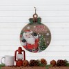 Northlight 15" B/O Lighted Ball Ornament with Santa Claus Wooden Christmas Wall Sign - 2 of 3