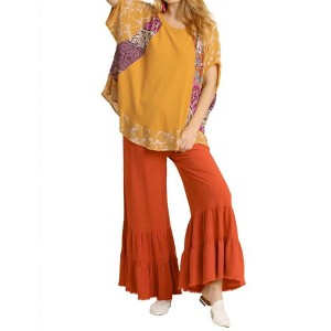 Women's Mixed Print Short Sleeve Top - umgee - 1 of 4