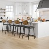 Set of 2/4 Counter Height Bar Stool with Back & Upholstered Wider Seat for Kitchen Island, Easy Assembly - 3 of 4