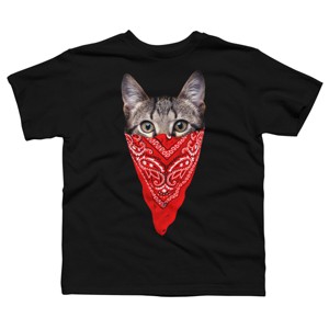 Boy's Design By Humans Gangster Cat By clingcling T-Shirt - 1 of 4