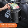 Armor All Car Trash Can, 3.3 Gallon Pop-Up Garbage Bin, Waterproof, Loop for Hanging, Velcro Base, Washable, Metal Frame, 12 Inch High x 9 Inch Wide - 2 of 4