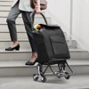 VEVOR Stair Climber Trolley Dolly, 36L Folding Shopping Cart, Grocery Cart Trolley Laundry Stair Climbing Handcart with 6 Wheels & Oxford Cloth Bag - 2 of 4