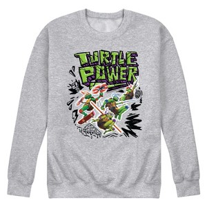 Men's - Teenage Mutant Ninja Turtles Mutant Mayhem - Turtle Power Graphic Fleece Sweatshirt - 1 of 4