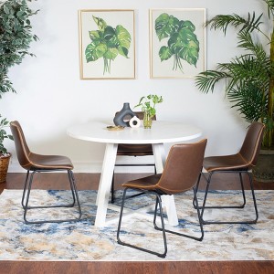 TiramisuBest 5-Piece Round Dining Table Set with Antique Gray for Dining and Kitchen - 1 of 4