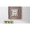 Decorative Wall Clock – 29.5"SQ Wood & MDF – Modern Home Accent – By Melrose - 3 of 3