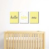 Big Dot of Happiness Hello Little One - Yellow and Gray - Baby Girl or Boy Nursery Wall Art & Kids Room Decor - 7.5 x 10 inches - Set of 3 Prints - 2 of 4